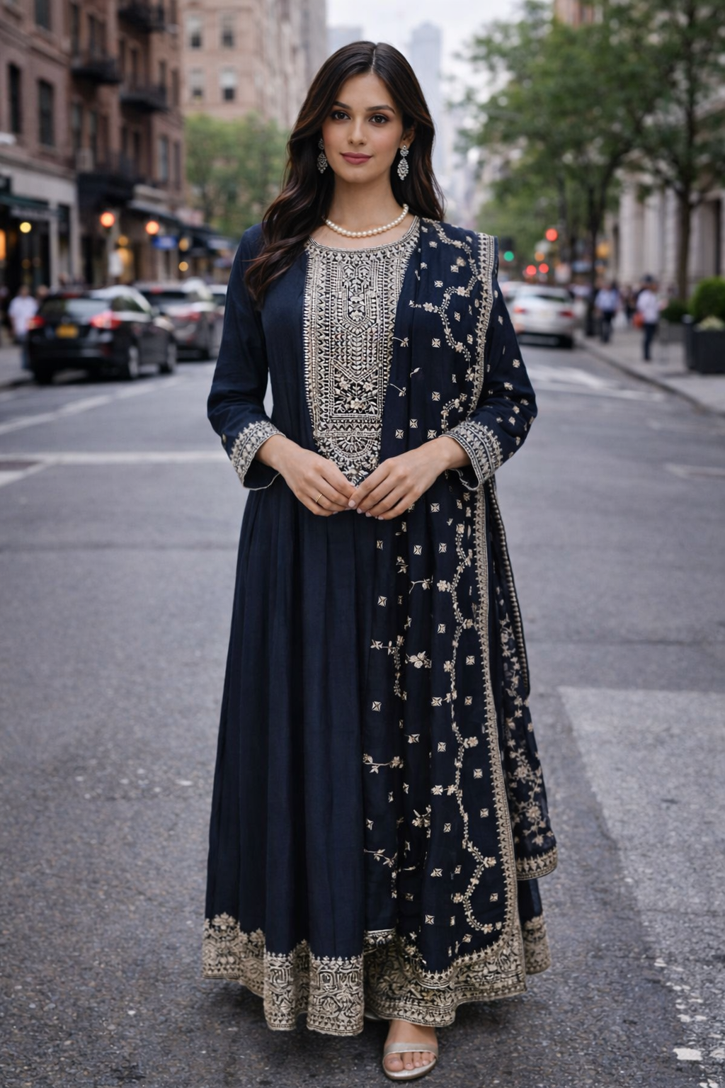 Midnight Noor Anarkali Set
