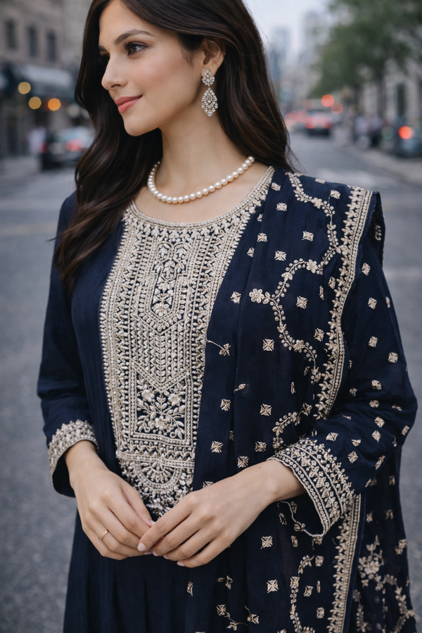 Midnight Noor Anarkali Set