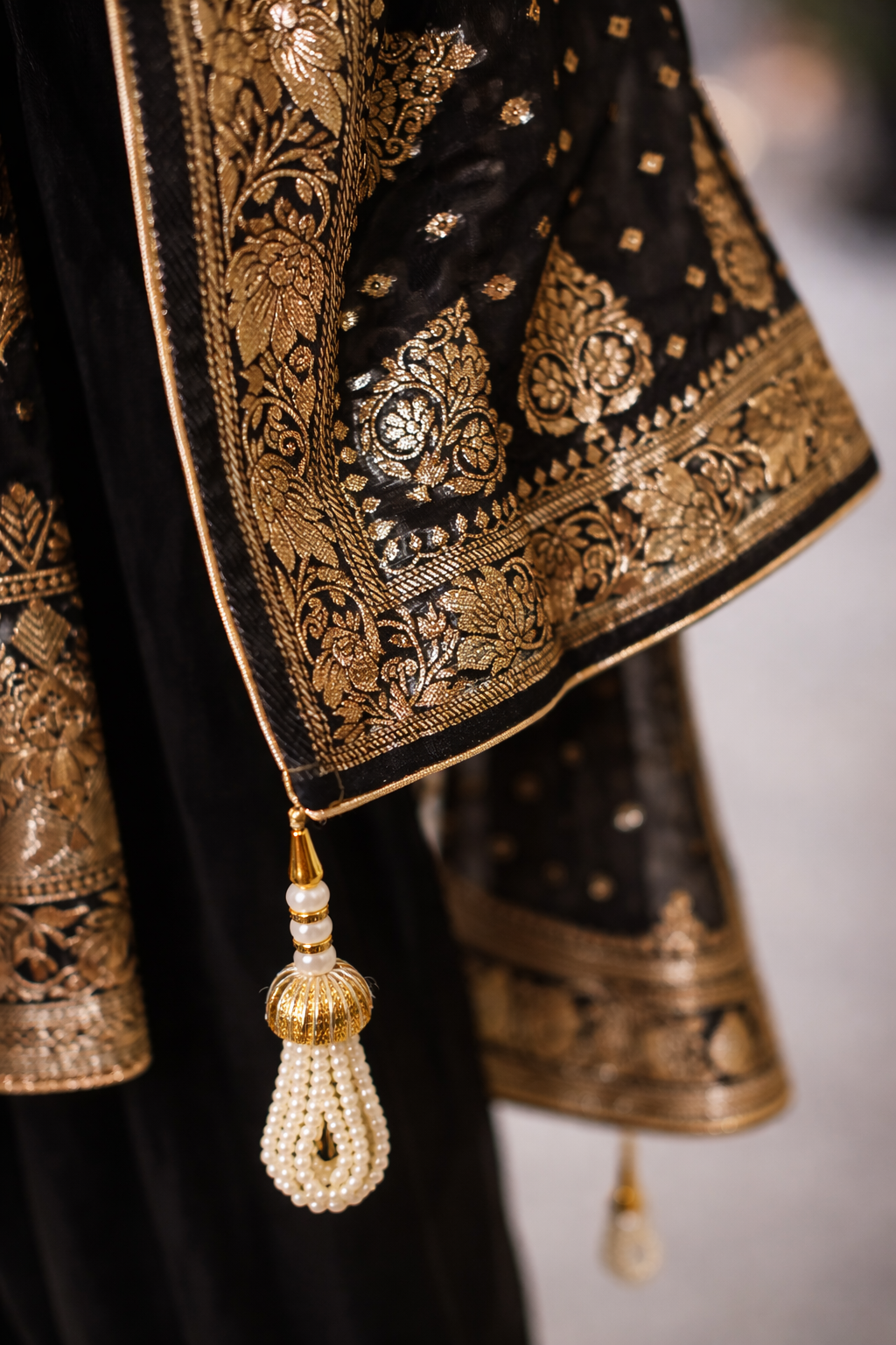 Black & Gold Kurta Set