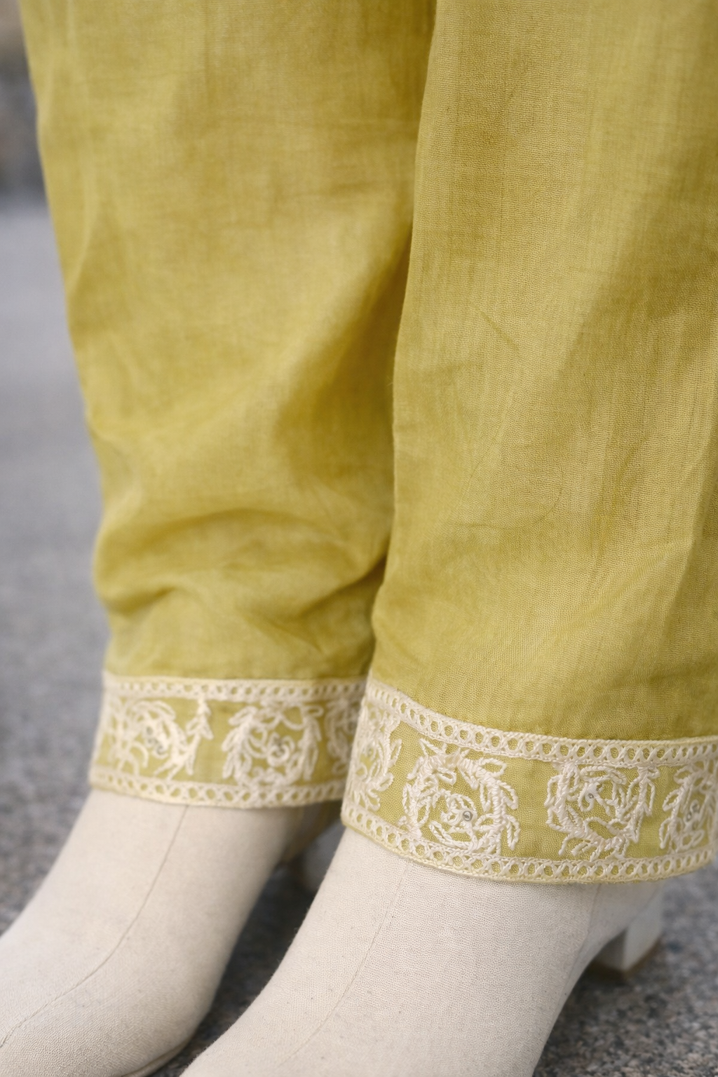 Citron Glow Empire Waist Mul Set