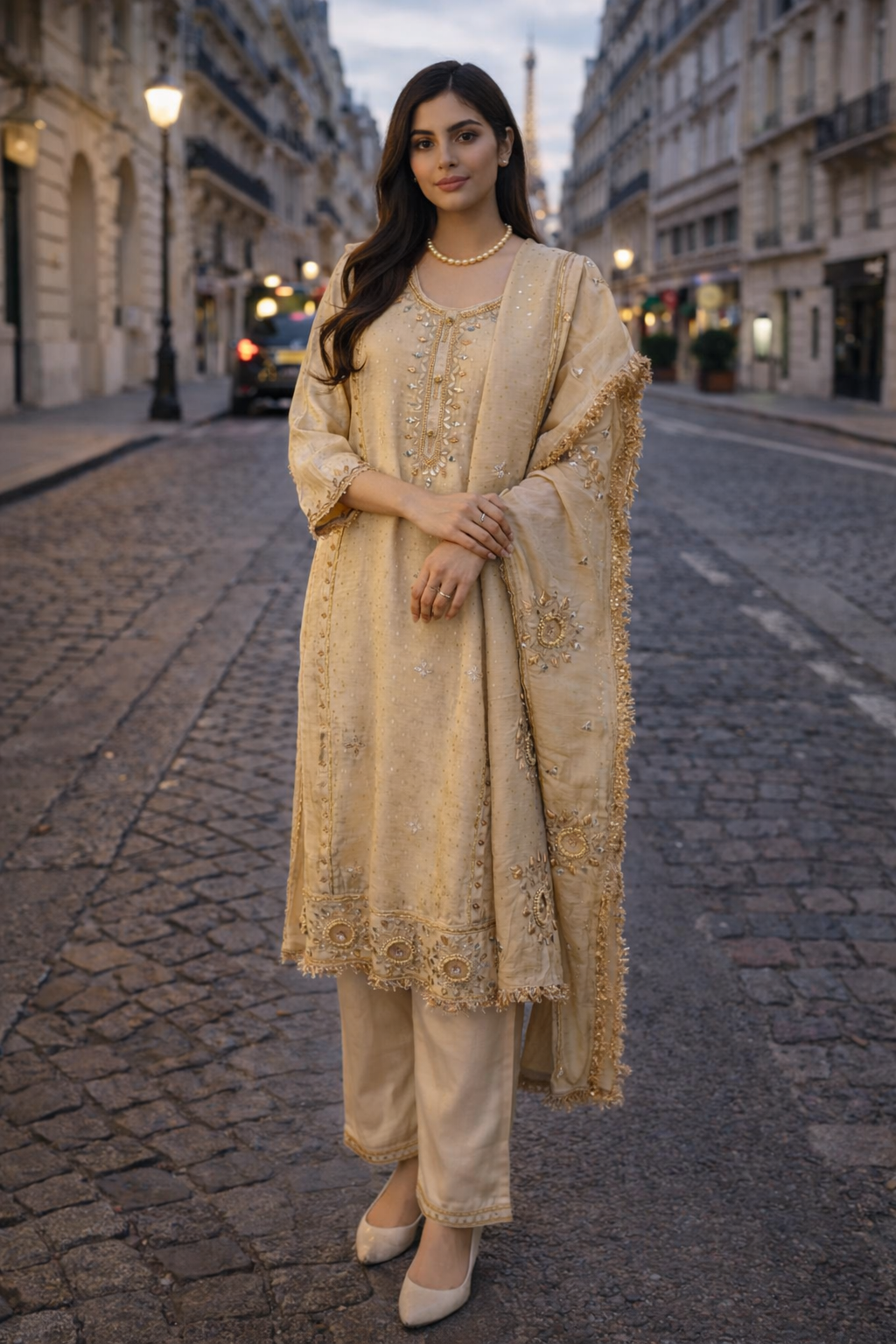 Champagne gold kurta