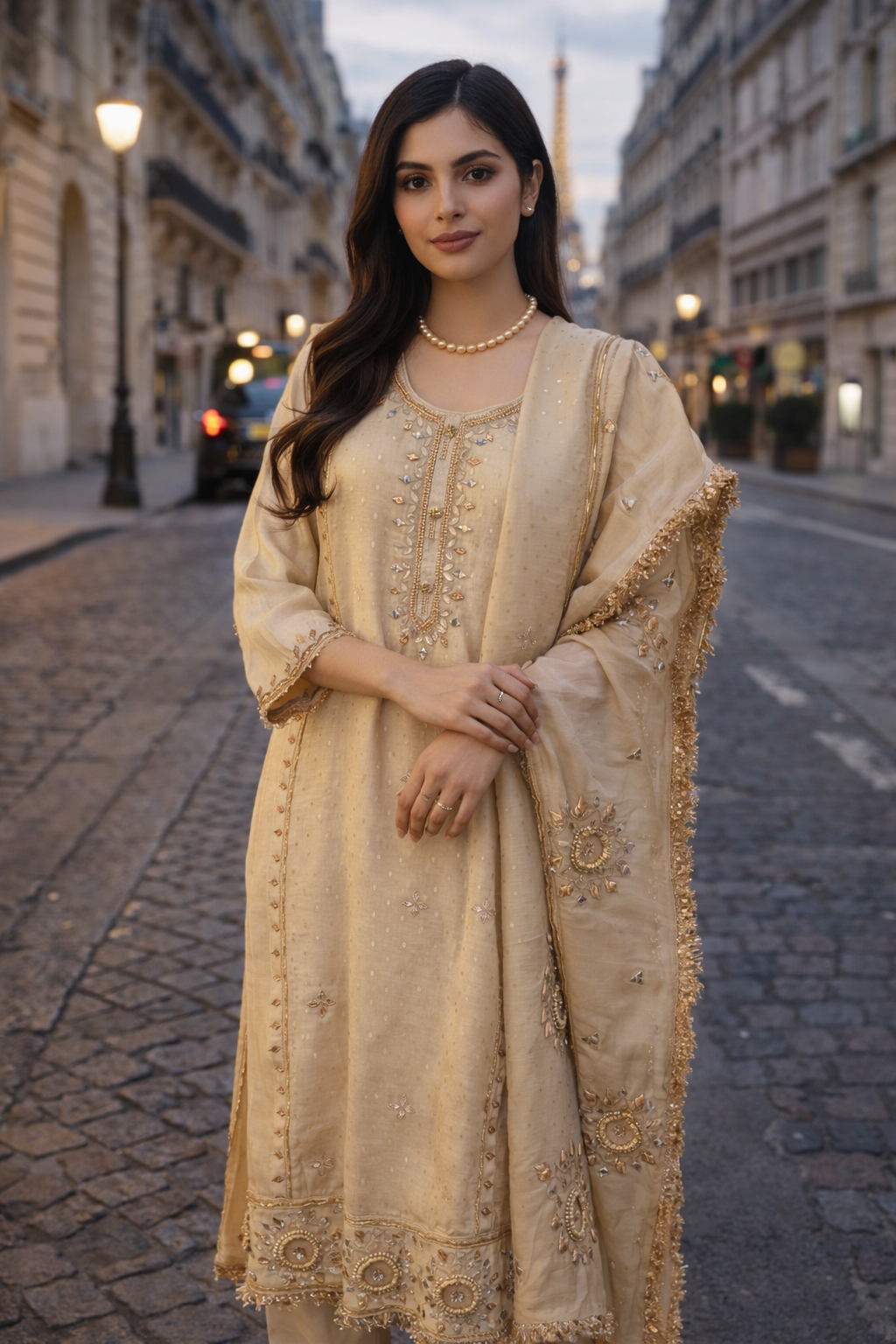 Champagne gold kurta