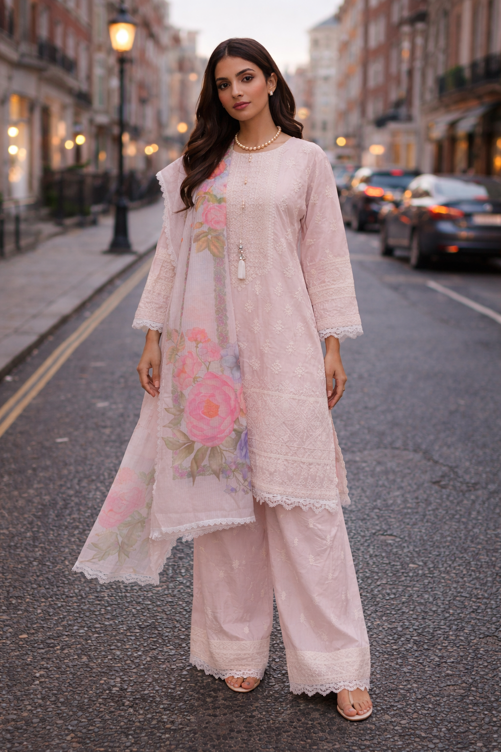 Blush Blossom Palazzo Set