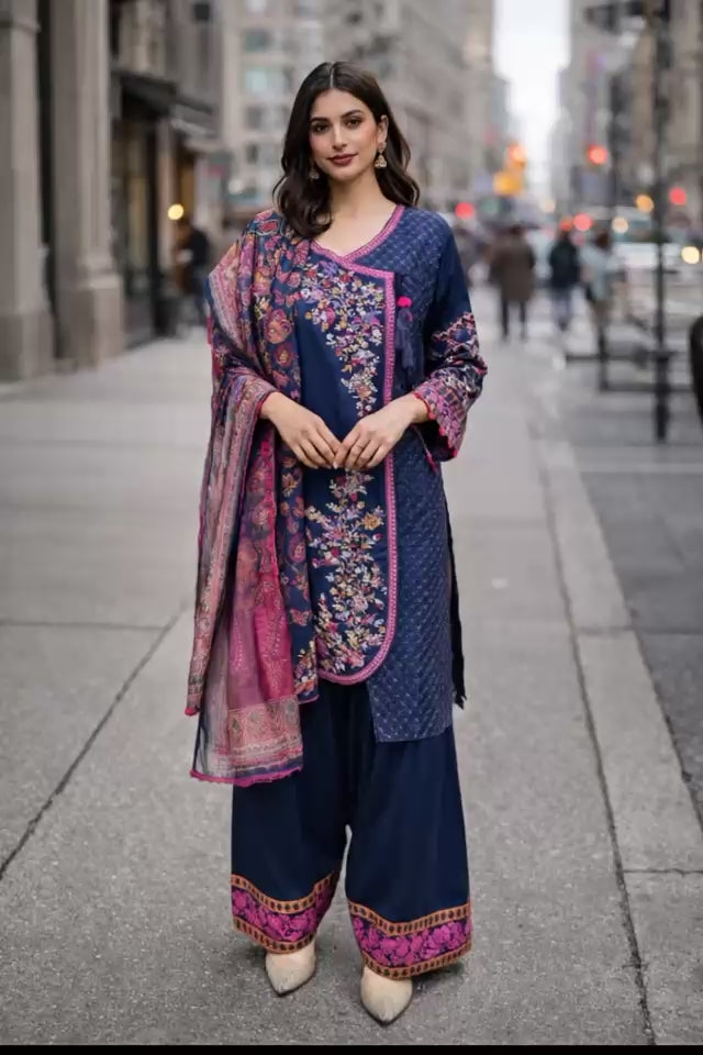 Midnight Azure Angrakha Set